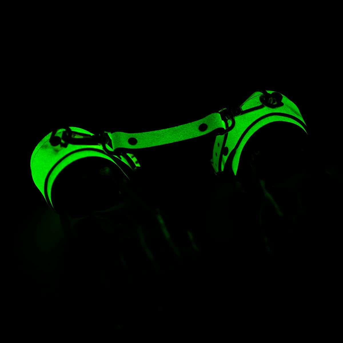 EroHot Glow Наручники светящиеся в темноте, зеленые