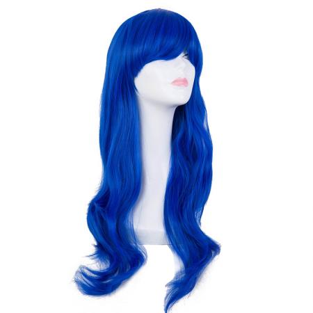 Парик карнавальный синий, длинные волосы
