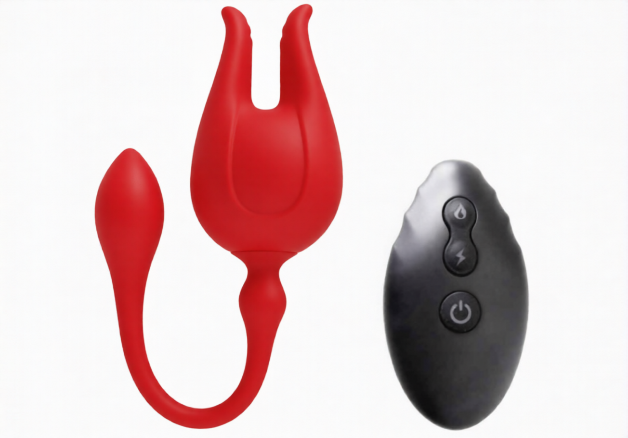 Вибратор гнущийся "VIXEN", 10 режимов вибрации, магнитная подзарядка, цвет красный