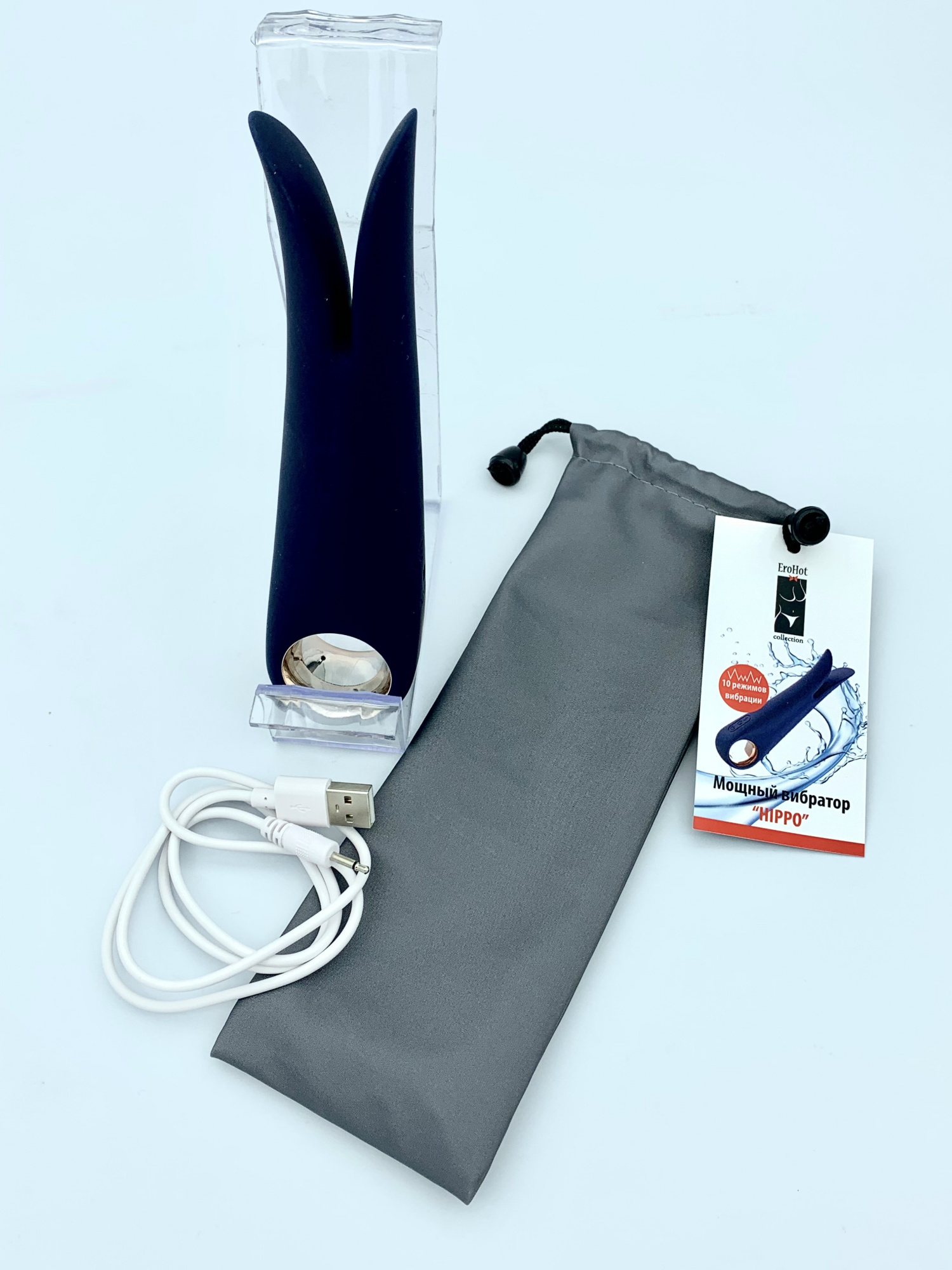 Мощный вибратор "HIPPO", 10 режимов вибрации