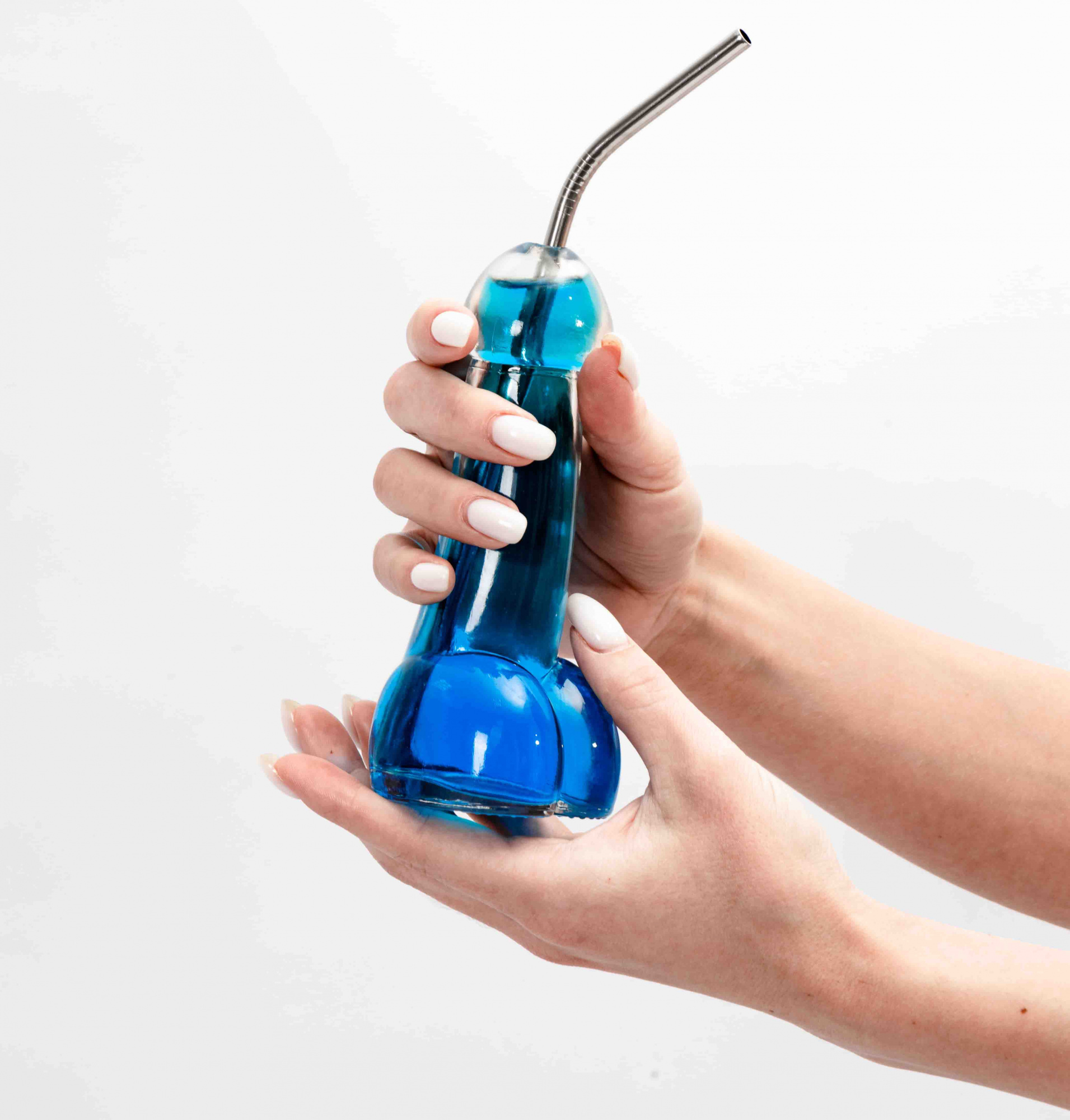 Бокал для коктейлей с воронкой и трубочкой 110 мл, 2 шт