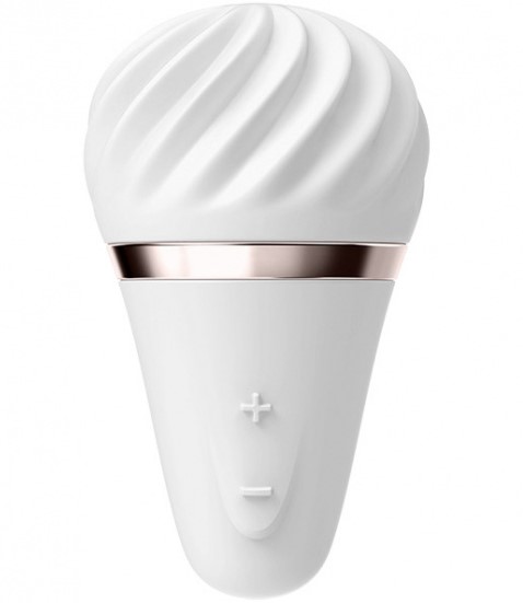 Satisfyer Мини вибромассажер Little Wand белый с серебрянным